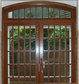 Bar Door Grille in London hidden when closed.